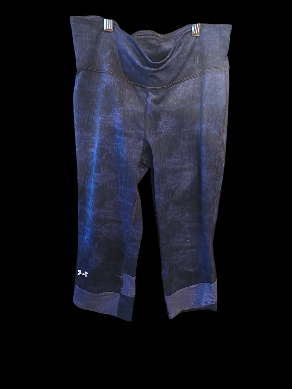 Under Armour Blue & Black Athletic Capri Leggings